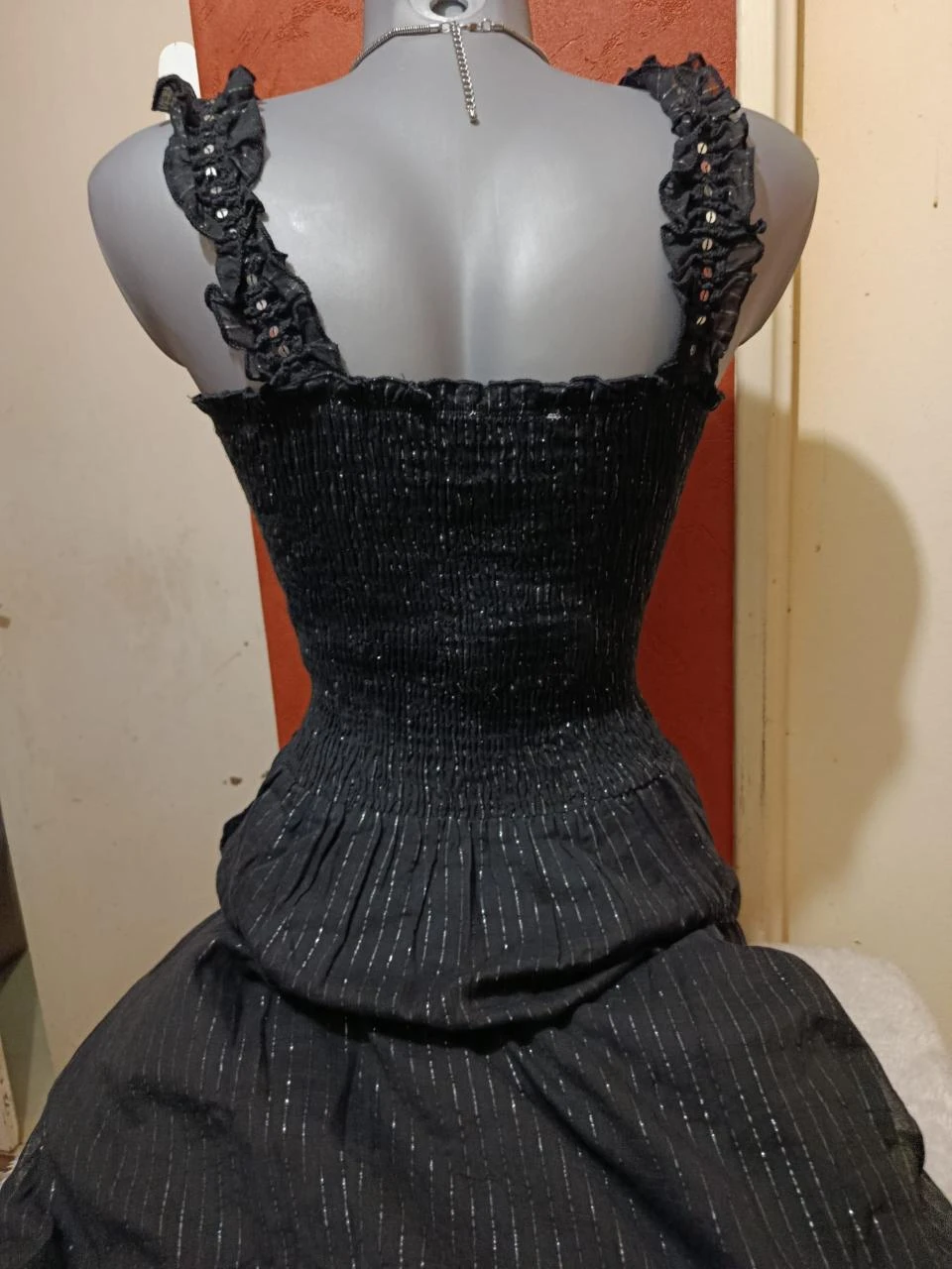 Vestido longo brilhante Nj couture tamanho G – photo 7